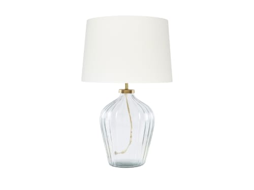 Medium Flute Table Lamp in Clear
