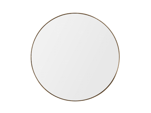 Real Deal Round Medium Mirror in Vintage Brass