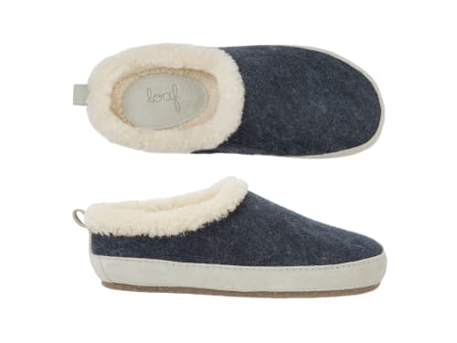Size 4 Snuggins Snugback Slipper in Navy