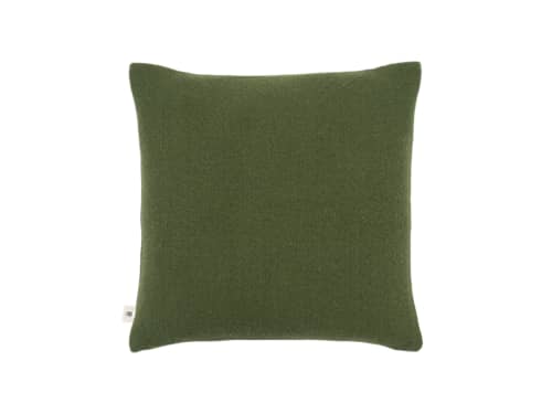 Nuzzler Merino Wool Cushion 43 x 43 cm in Moss Green