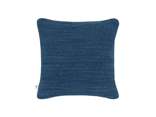 Knitty Wool Cushion 43 x 43 cm in Dark Blue