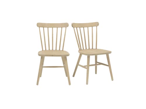 Pair of Natterbox Kitchen Chairs in Whitewashed Oak