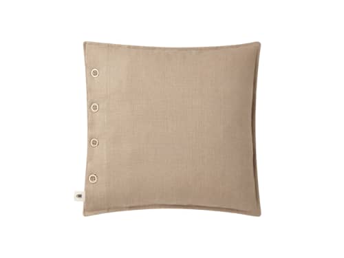 Easy Buttons Linen Cushion - 43 x 43 cm - Natural