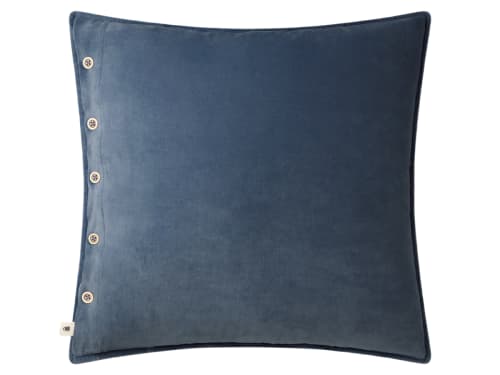 Easy Buttons Velvet Cushion 60 x 60 cm in Blue