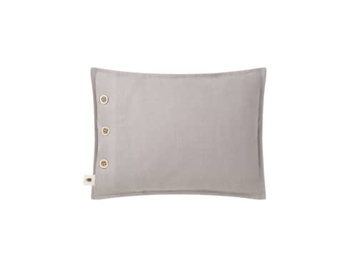 Easy Buttons Linen Cushion  30 x 40 cm in Grey