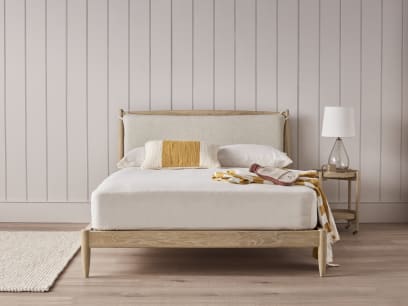 Bagel Bed in Whitewashed Oak