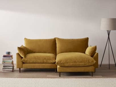 Slow Riser Chaise Sofa in Butterscotch Clever Velvet