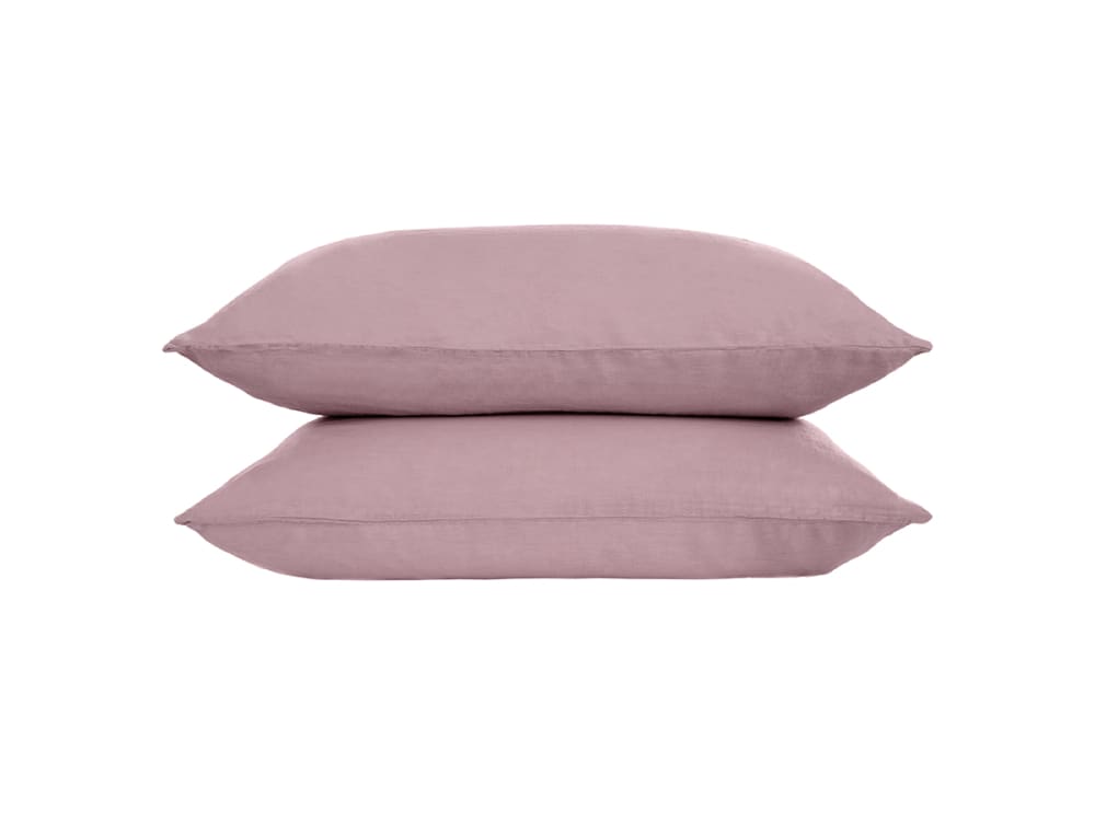 Pink linen pillow cases outlet