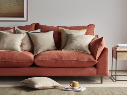 Bordy Edge Natural Linen Cushion