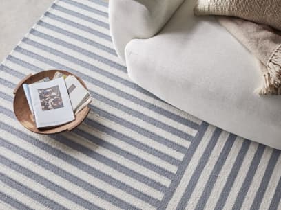 Double Stripey Wool Rug