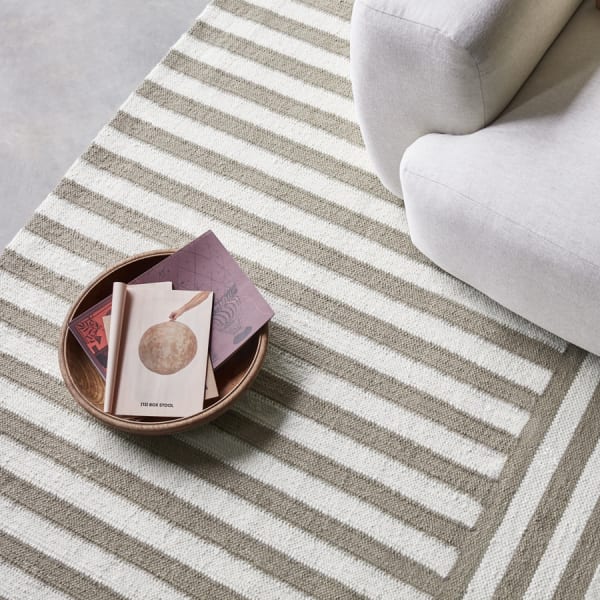 Double Stripey Wool Rug