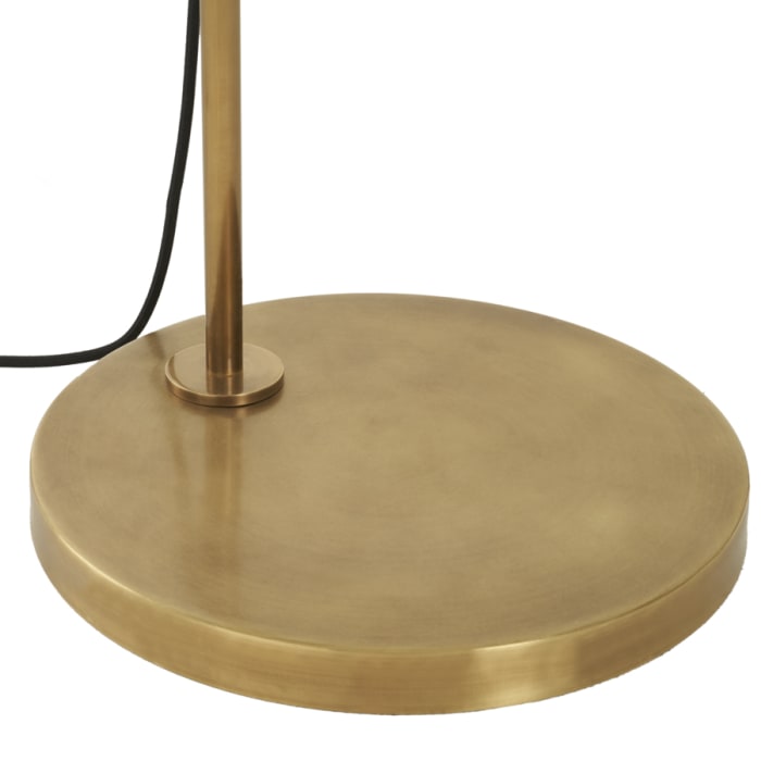 Trombone Floor Lamp in Brass Base Detail