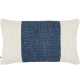 Knitty Stripe Wool Cushion 40 x 66 cm in Dark Blue