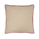 Bordy Edge Natural Linen Cushion 43x43 in Natural with Pink