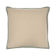 Bordy Edge Natural Linen Cushion 43x43 in Natural with Teal