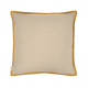 Bordy Edge Natural Linen Cushion 43x43 in Natural with Ochre