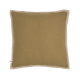 Bordy Edge Natural Linen Cushion 43x43 in Natural with Olive