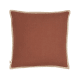 Bordy Edge Natural Linen Cushion 43x43 in Natural with Terracotta