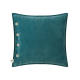 Easy Buttons Velvet Cushion 43 x 43 cm in Bright Teal