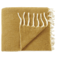 Chunky Wool Blanket 170 x 180 cm in Ochre