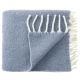 Chunky Wool Blanket 170 x 180 cm in Blue
