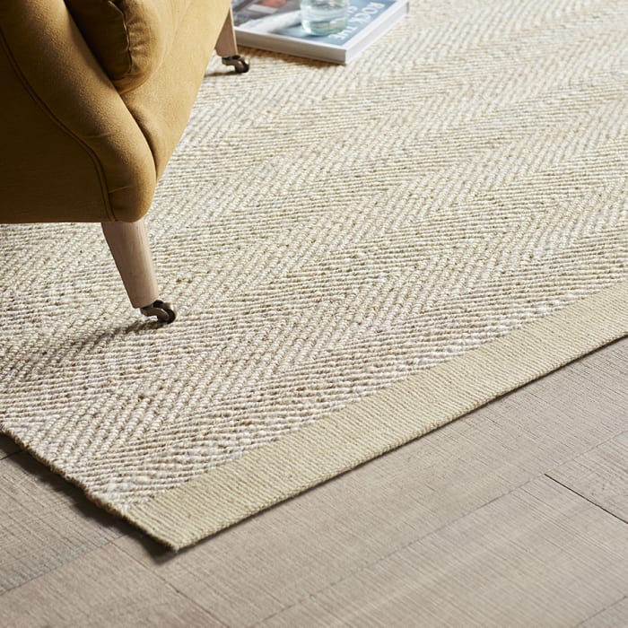 Zigzaggy Jute Rug 200 X 300 cm in Light Natural
