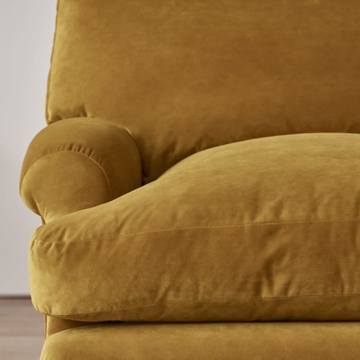 Dawdler Sofa in Butterscotch Yellow Clever Velvet