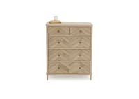Young Flapper Chest of Drawers in Whitewashed Oak Large