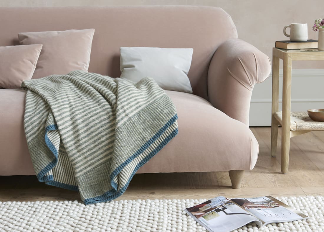 Easy Knit Blanket in Sage