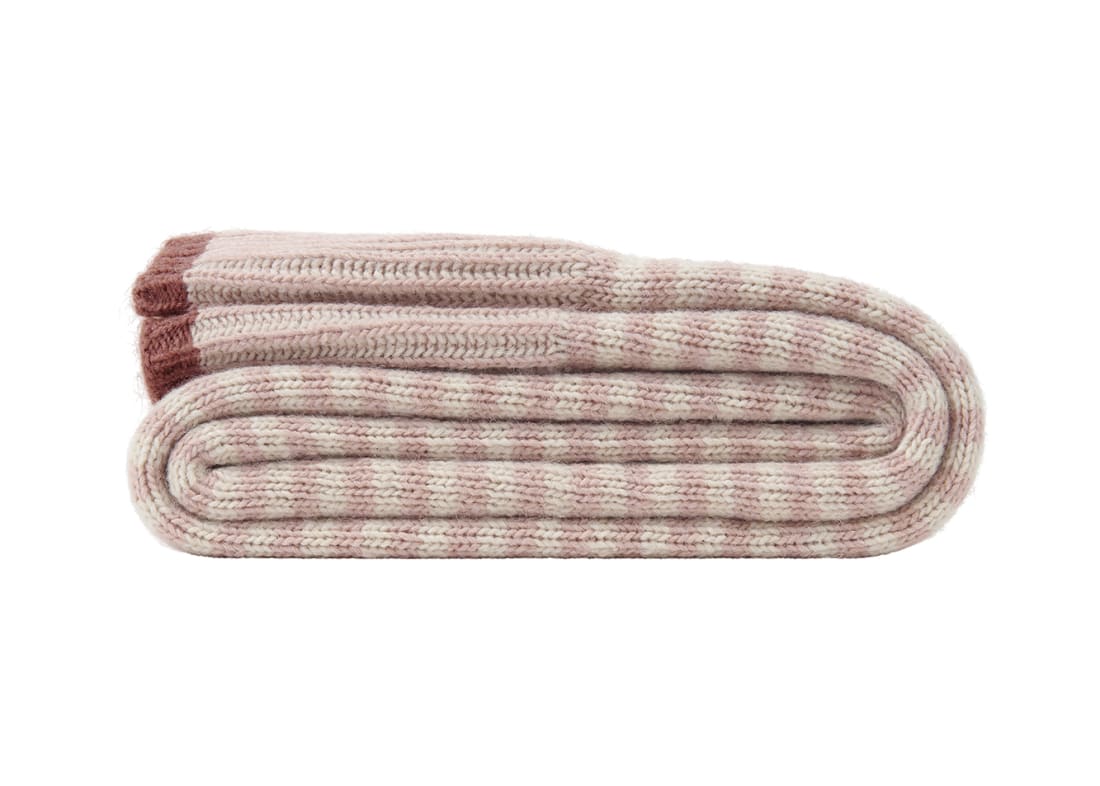 Easy Knit Blanket in Pink
