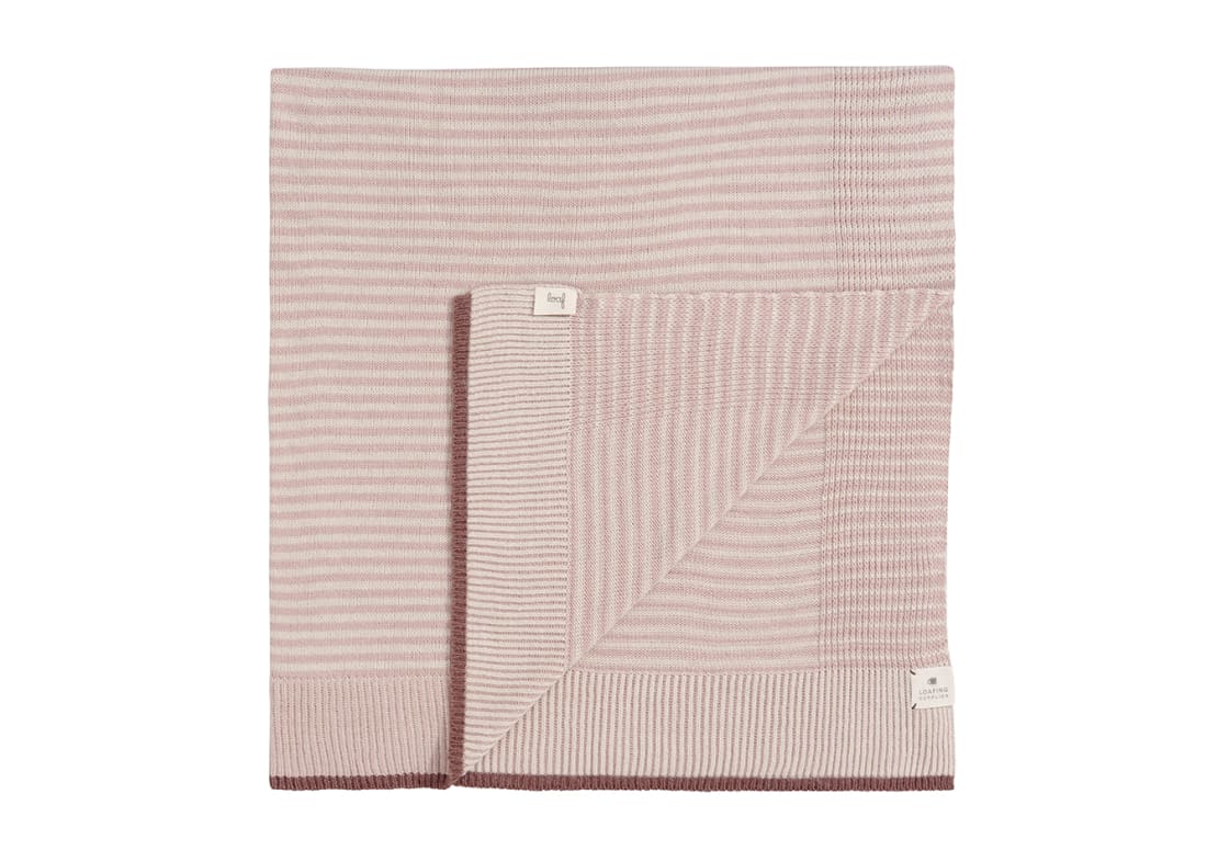 Easy Knit Blanket in Pink