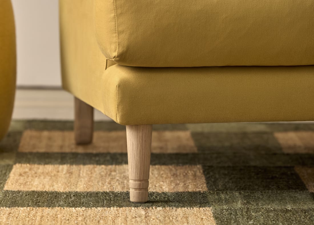 Homesy Accent Chair in Honey Pot Yellow Twill