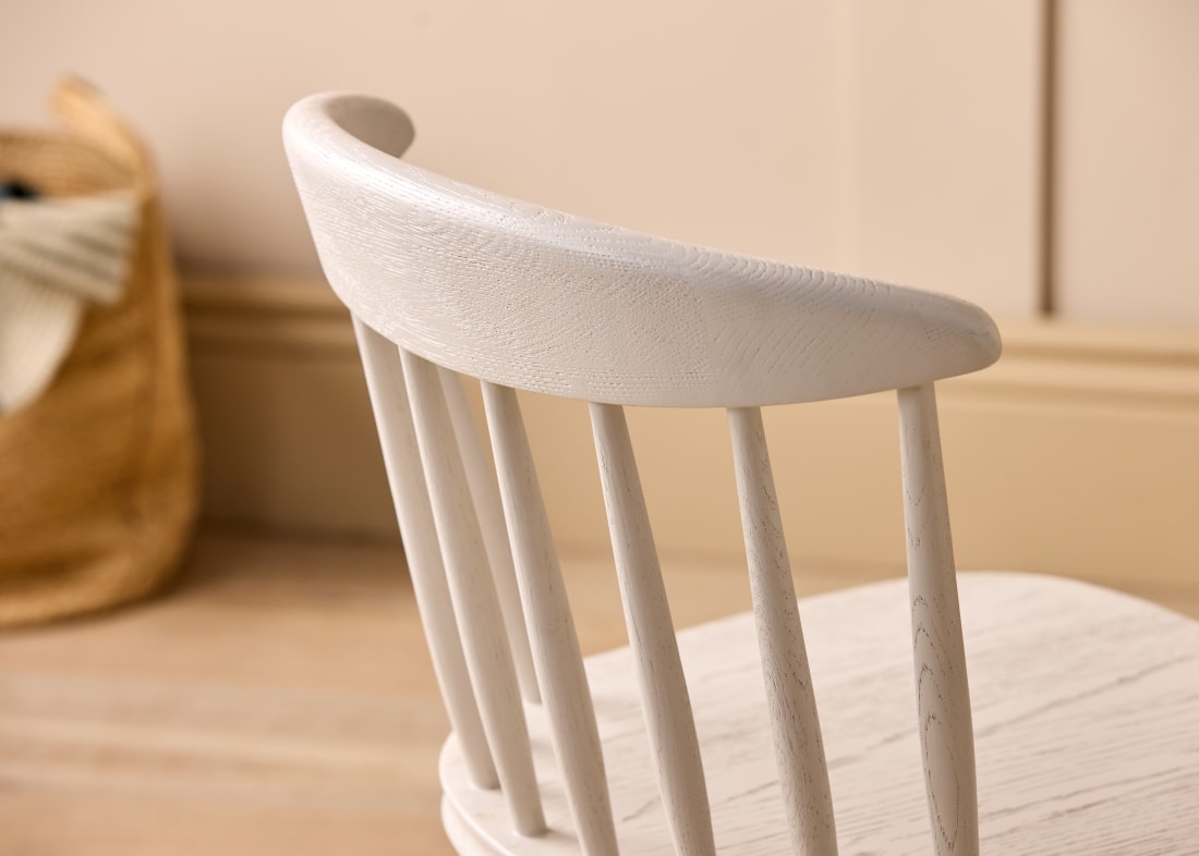 Drummer Kitchen Chair in Egg Box Painted Oak