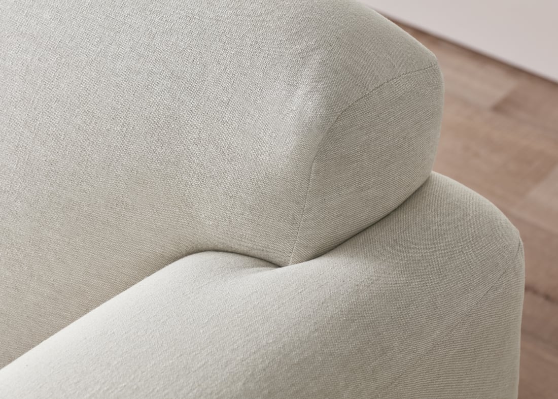 Squishblocks Chaise Sofa in Egg Box Beige Linen