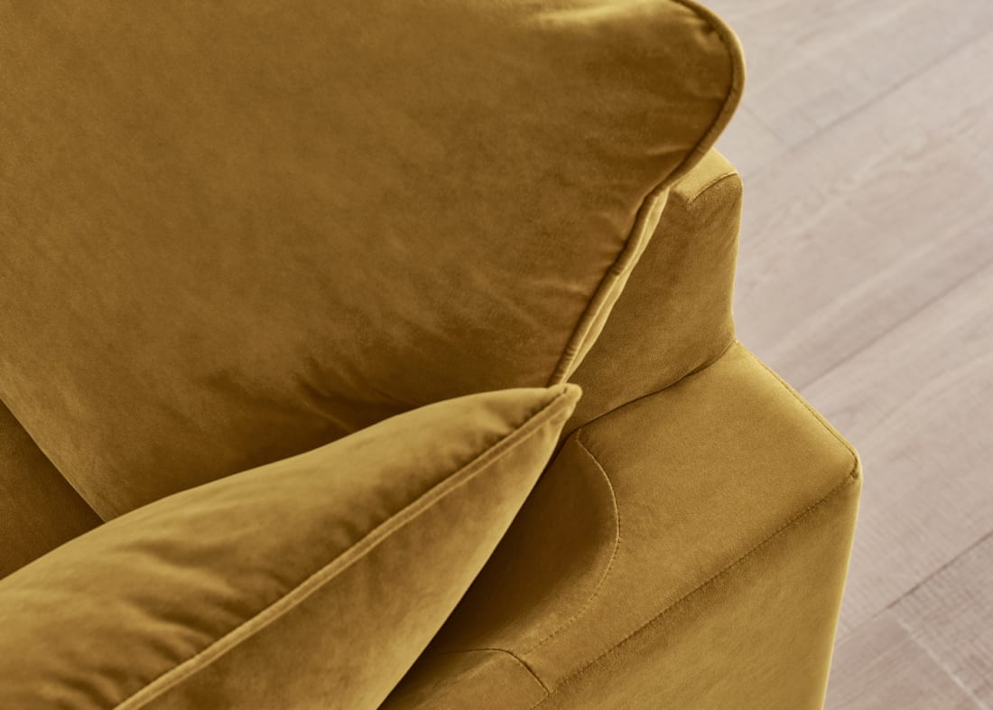 Slow Riser Chaise Sofa in Butterscotch Clever Velvet