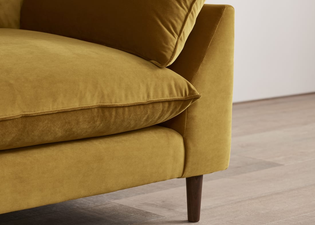 Slow Riser Chaise Sofa in Butterscotch Clever Velvet