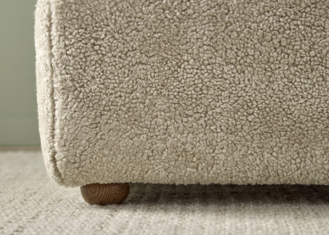 Shearer Nightcap Accent Chair with Footstool with Dark Oak Legs