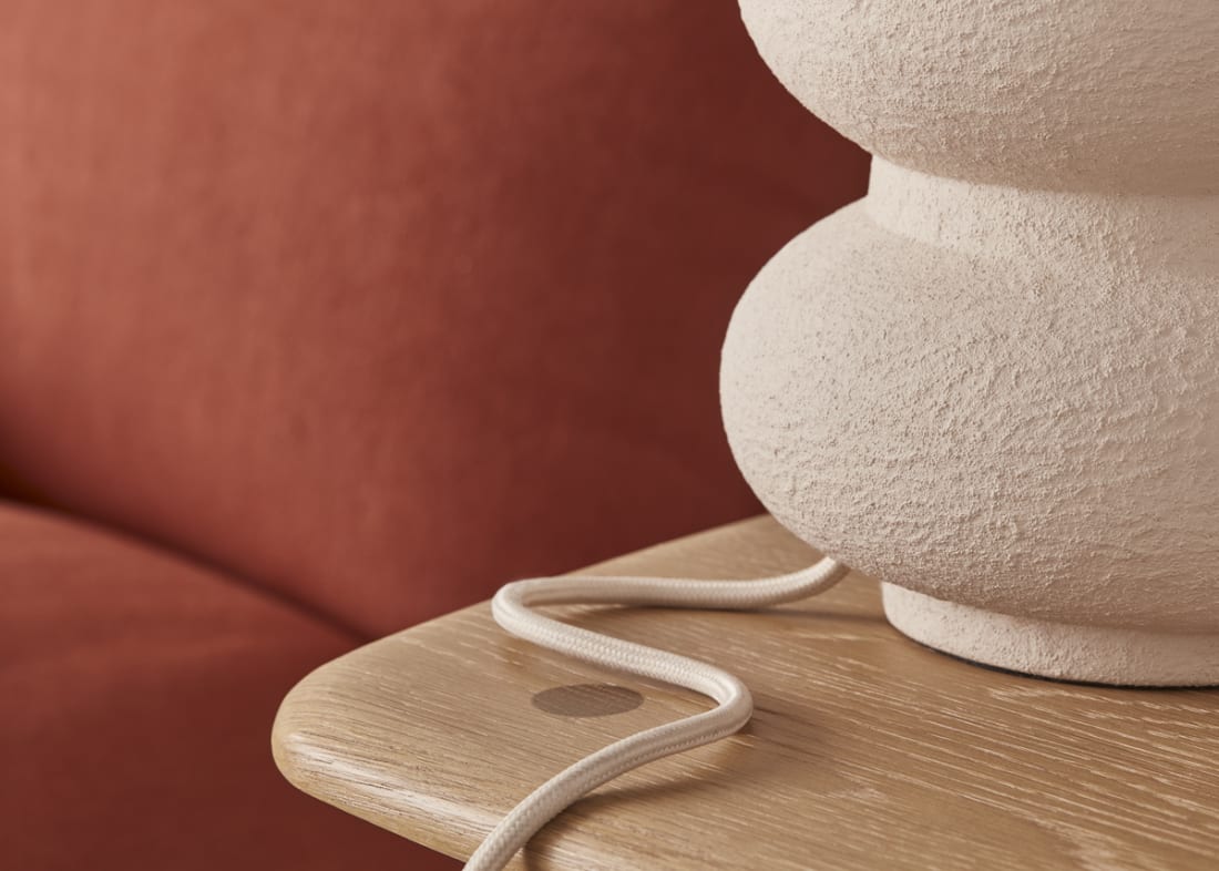 Triple Scoop Ceramic Lamp - Large - Sandcastle Beige