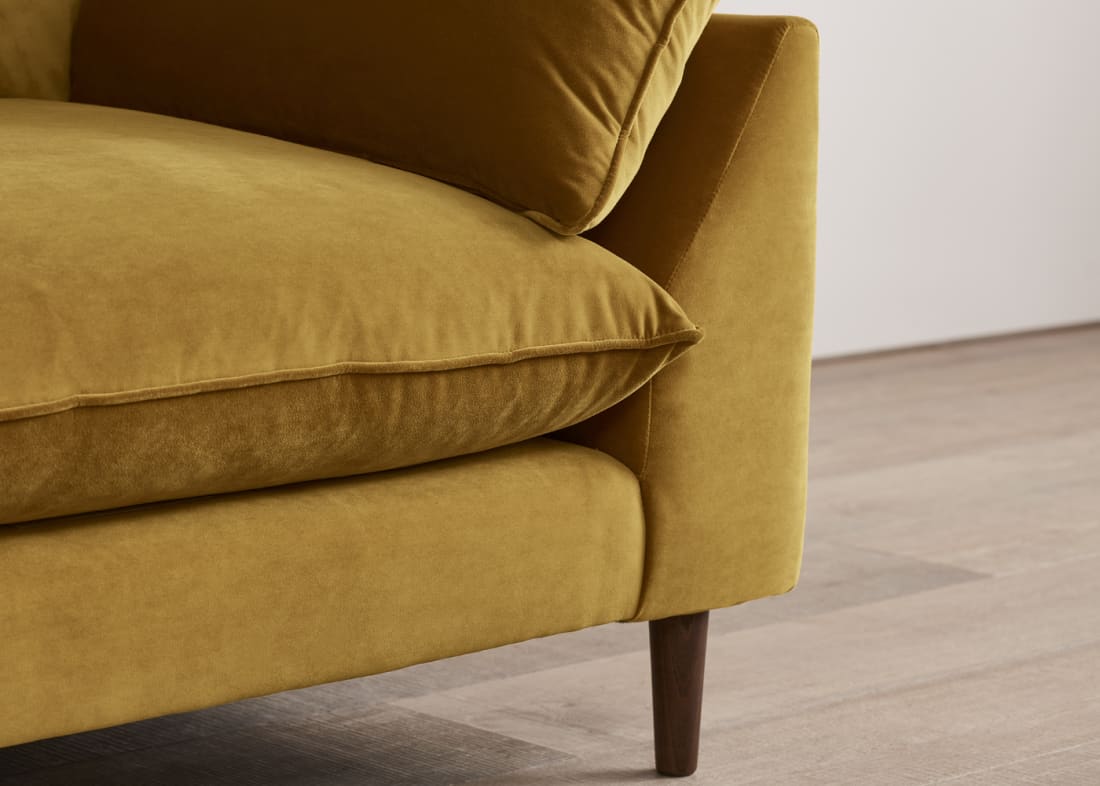 Slow Riser Chaise Sofa in Butterscotch Clever Velvet