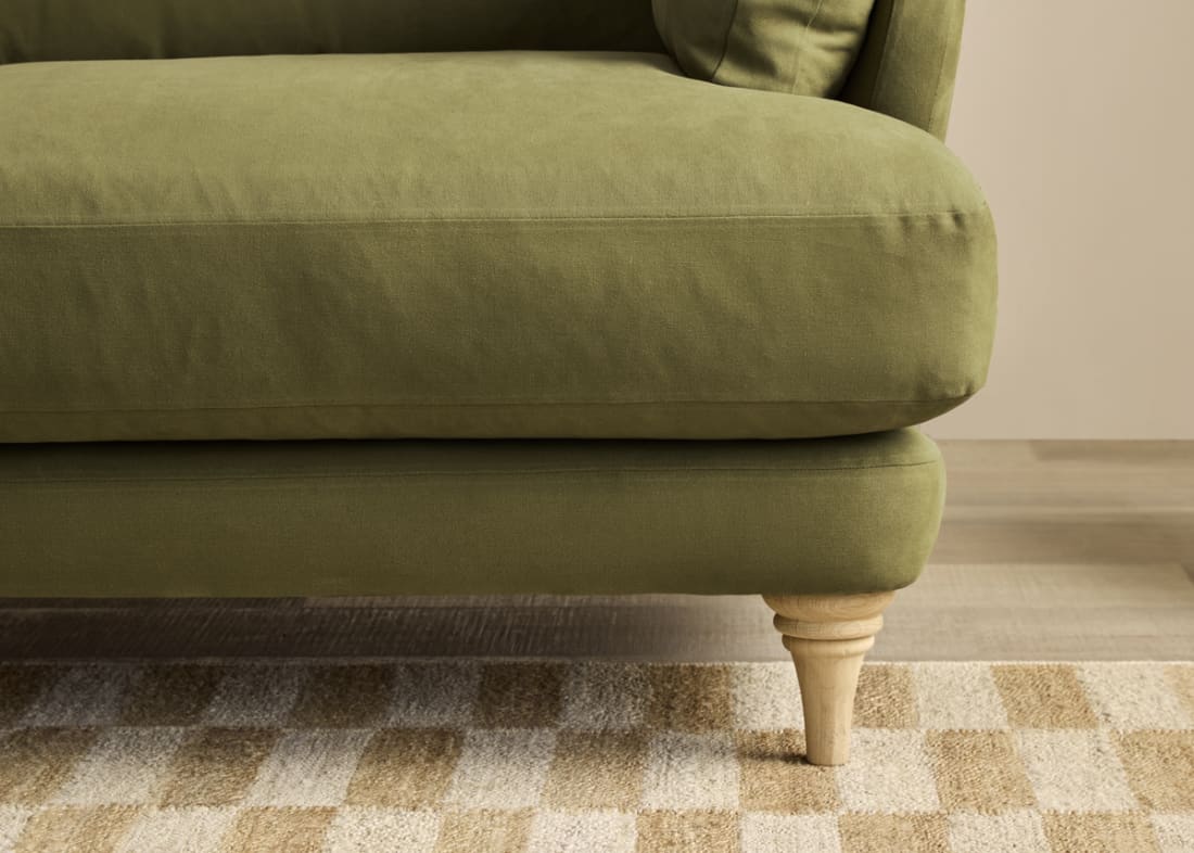 Smithy Sofa in Pressed Olives Green Twill
